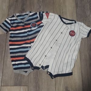 2 Carters Infant Boys Rompers